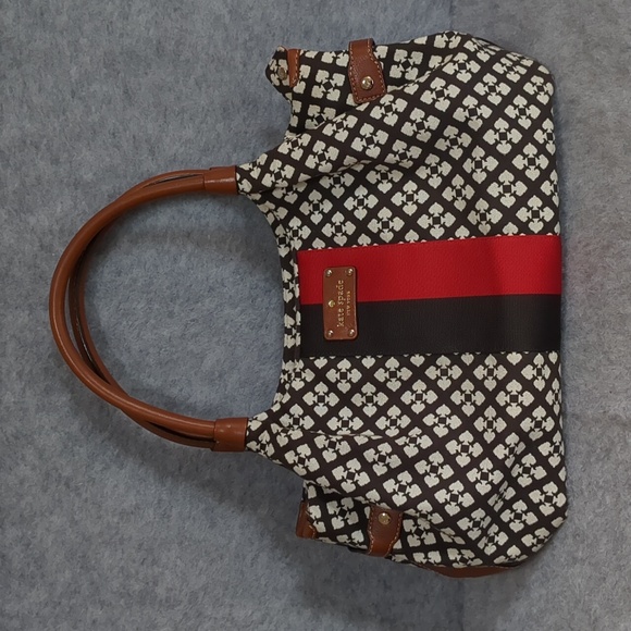 kate spade Handbags - Kate spade tote bag brown/beige/red